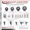 Service Caster 35 Inch Black Polyurethane Wheel Swivel 34 Inch Threaded Stem Caster with Brake SCC SCC-TS20S3514-PPUB-BLK-PLB-34212 - alternate 3
